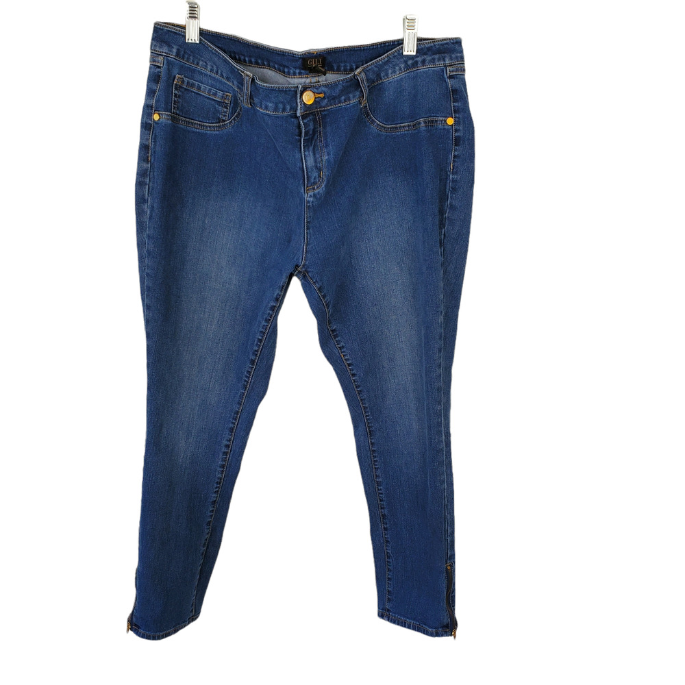 G.I.L.I. " As Is" Size 16 Ankle Zip Jeans
